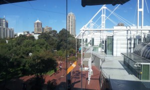 View from the lift at road level